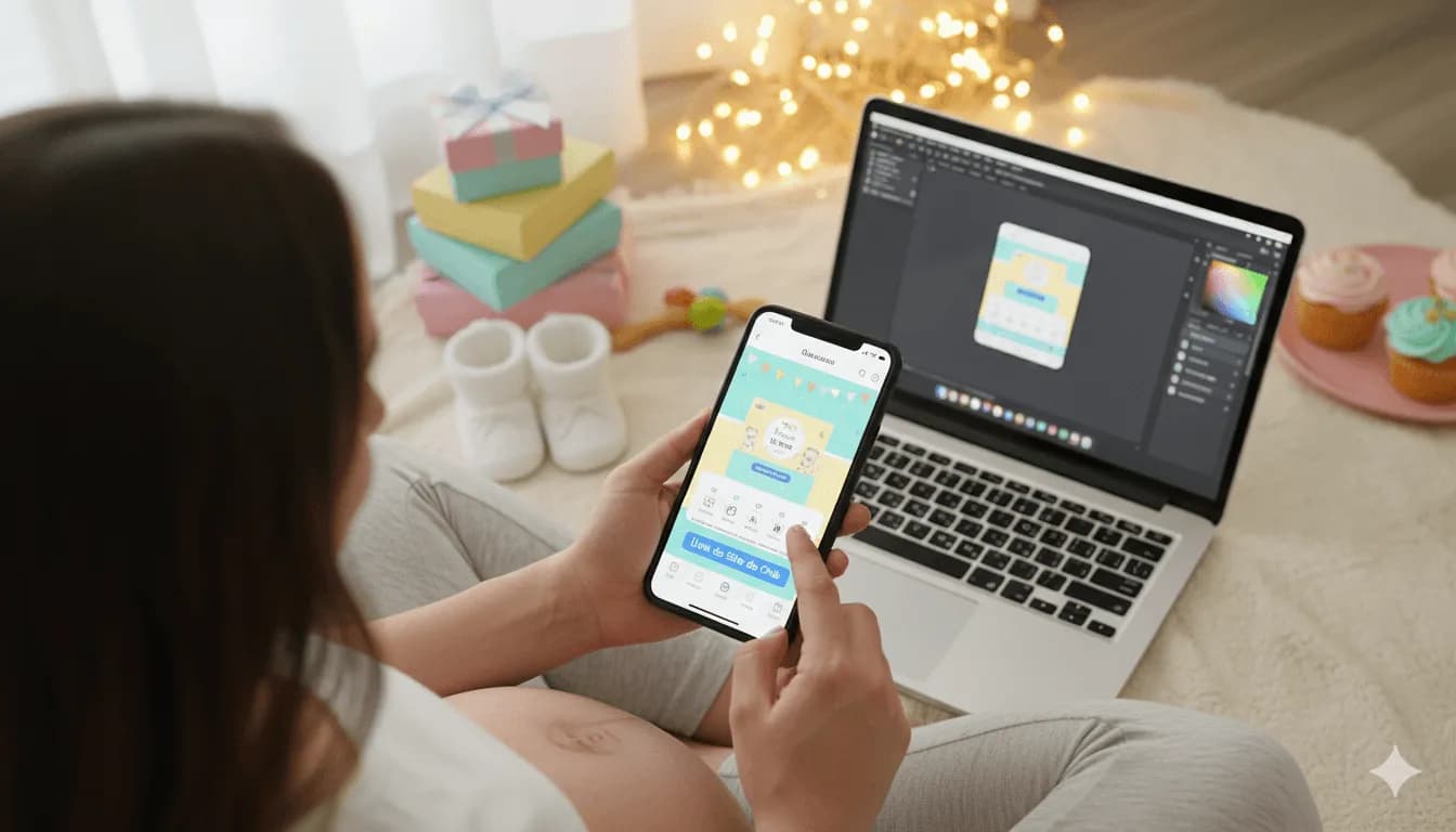 Convite de chá de bebê para WhatsApp: como fazer e enviar