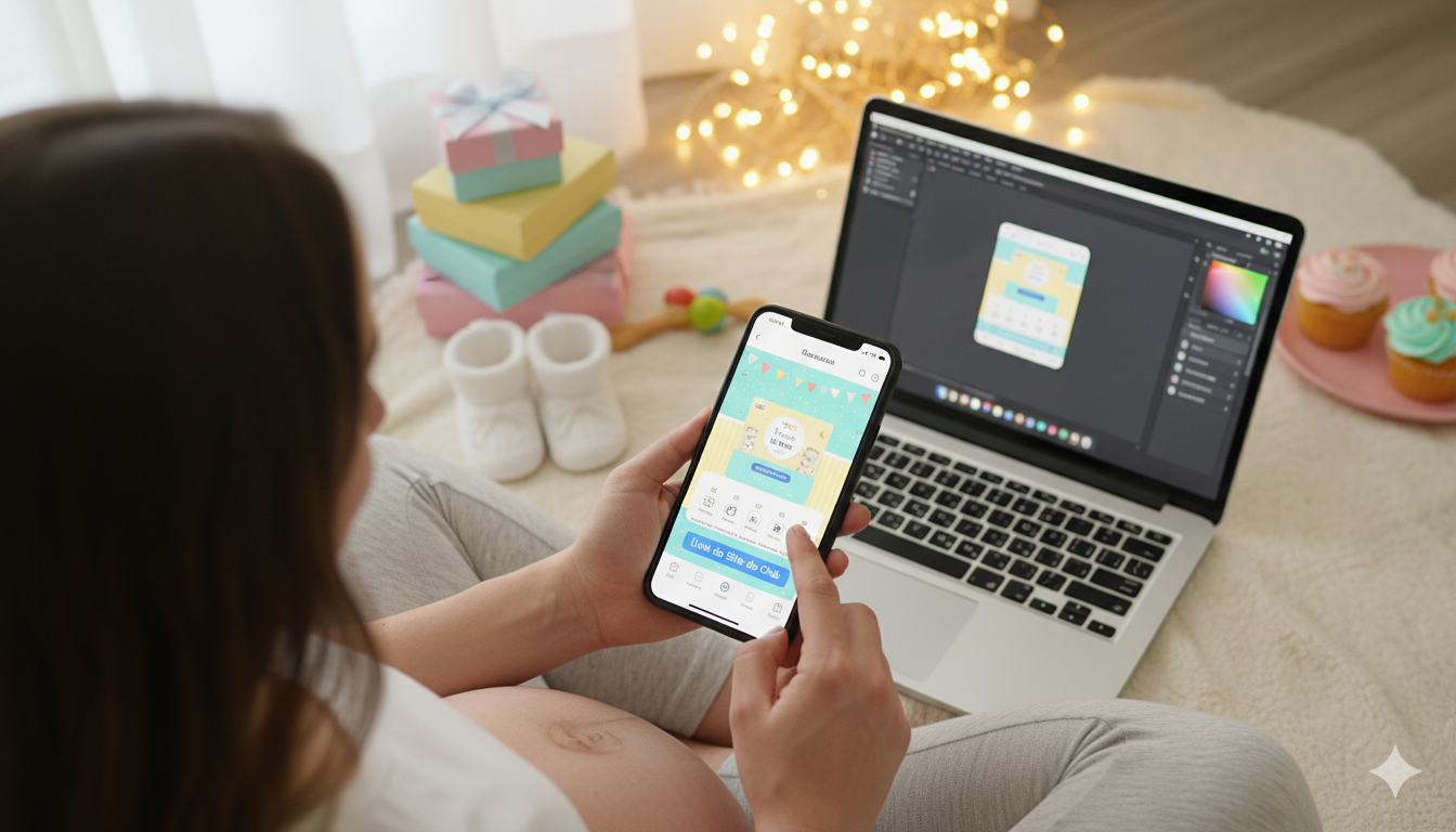 Convite de chá de bebê para WhatsApp: como fazer e enviar